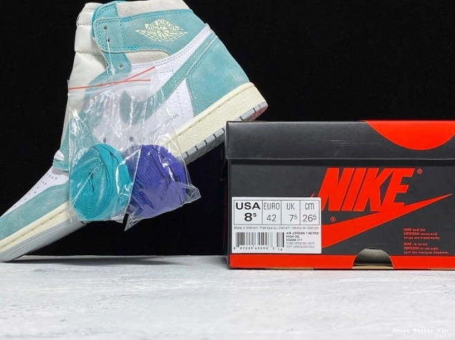 Retro 555088-311 Jordan 1 Green Air OG High Turbo 0801